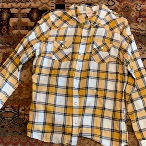 Yellow and blue flannel